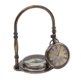 Personalized Desk Clock With Compass Base DC58